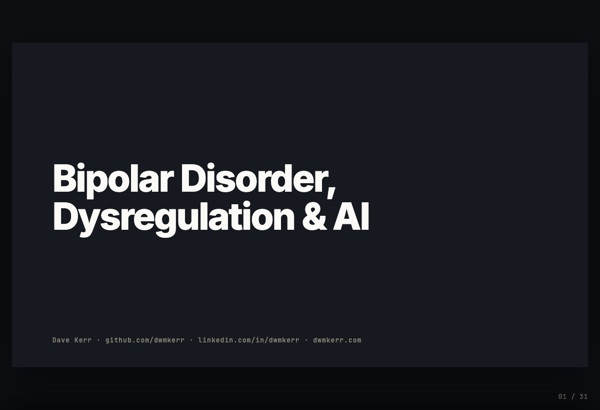 Dark conference title slide from AI Native DevCon London